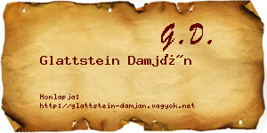 Glattstein Damján névjegykártya
